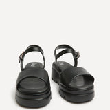 Nyla Black Platform Cleated Sandals
