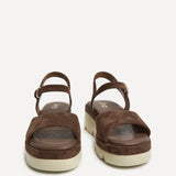 Nyla Brown Platform Cleated Sandals