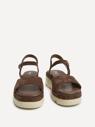 Nyla Brown Platform Cleated Sandals