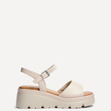 Nyla Nude Platform Cleated Sandals
