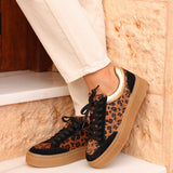 Nyra Leopard Print Trainers