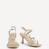Nicole Gold Strappy Heels
