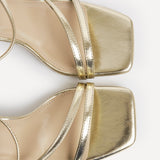 Nicole Gold Strappy Heels