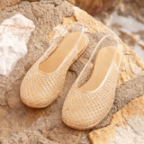 Oceana Nude Glitter Jelly Sling Back Sandals
