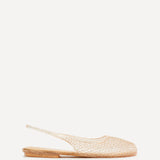 Oceana Nude Glitter Jelly Sling Back Sandals