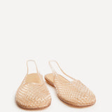 Oceana Nude Glitter Jelly Sling Back Sandals