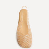 Oceana Nude Glitter Jelly Sling Back Sandals