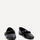 Odette Black Faux Patent Mary Jane Pumps