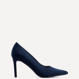 Opera Navy Faux Suede Court Heels
