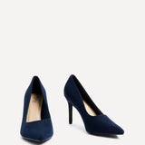 Opera Navy Faux Suede Court Heels