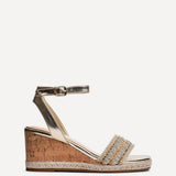 Ophelia Gold Cork Wedges