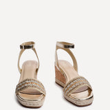 Ophelia Gold Cork Wedges