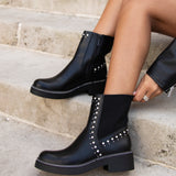 Optic Black Diamante Chelsea Boots