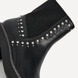 Optic Black Diamante Chelsea Boots