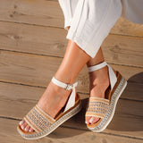 Opulant Gold Espadrille Flatform Sandals