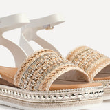 Opulant Gold Espadrille Flatform Sandals