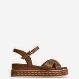 Orelle Brown Flatform Sandals