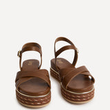 Orelle Brown Flatform Sandals
