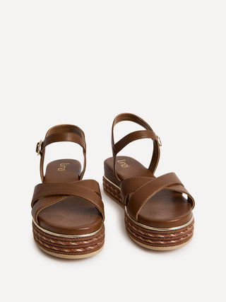 Orelle Brown Flatform Sandals