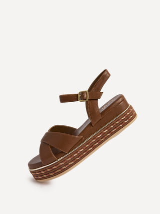Orelle Brown Flatform Sandals