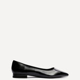 Orian Black Faux Leather Ballet Flats