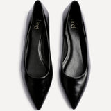 Orian Black Faux Leather Ballet Flats
