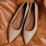 Orian Nude Faux Leather Ballet Flats