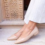 Orian Nude Faux Leather Ballet Flats