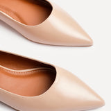 Orian Nude Faux Leather Ballet Flats
