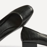 Origin Black Low Block Court Heels