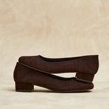 Origin Brown Low Block Court Heels