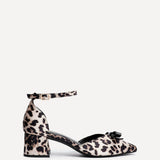 Orla Leopard Scuba Bow Detail Court Heels