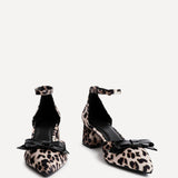 Orla Leopard Scuba Bow Detail Court Heels