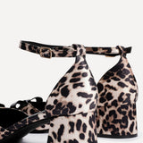 Orla Leopard Scuba Bow Detail Court Heels