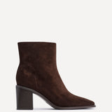 Orlando Brown Block Heeled Ankle Boots