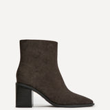 Orlando Grey Block Heeled Ankle Boots