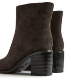 Orlando Grey Block Heeled Ankle Boots