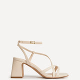 Oslo Nude Faux Leather Heeled Sandals