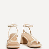 Oslo Nude Faux Leather Heeled Sandals