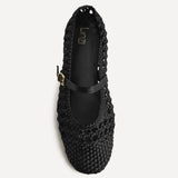 Outfit Black Handwoven Mary Jane Flats