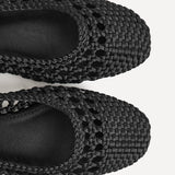 Outfit Black Handwoven Mary Jane Flats