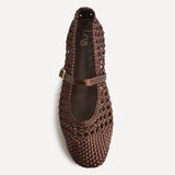 Outfit Brown Handwoven Mary Jane Flats