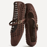 Outfit Brown Handwoven Mary Jane Flats
