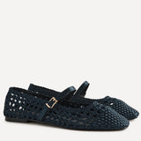 Outfit Navy Handwoven Mary Jane Flats