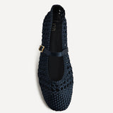 Outfit Navy Handwoven Mary Jane Flats