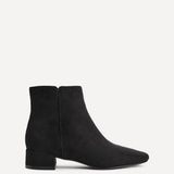 Outline Black Faux Suede Ankle Boots