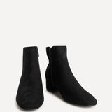 Outline Black Faux Suede Ankle Boots