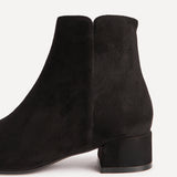 Outline Black Faux Suede Ankle Boots