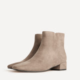 Outline Mocha Faux Suede Ankle Boots