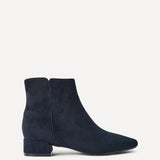Outline Navy Faux Suede Ankle Boots